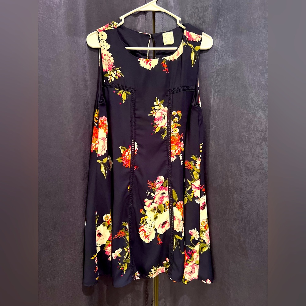 Blue Rain Sleeveless Blue Floral Dress